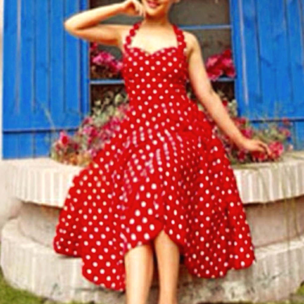 Polka dot  Size medium pin up rockabilly push up d